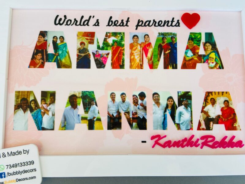Name Masked picture Frame - Bubbly Decors