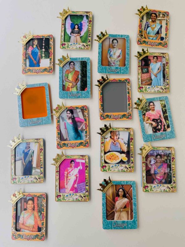 Pattern portrait photo magnets - Bubbly Decors