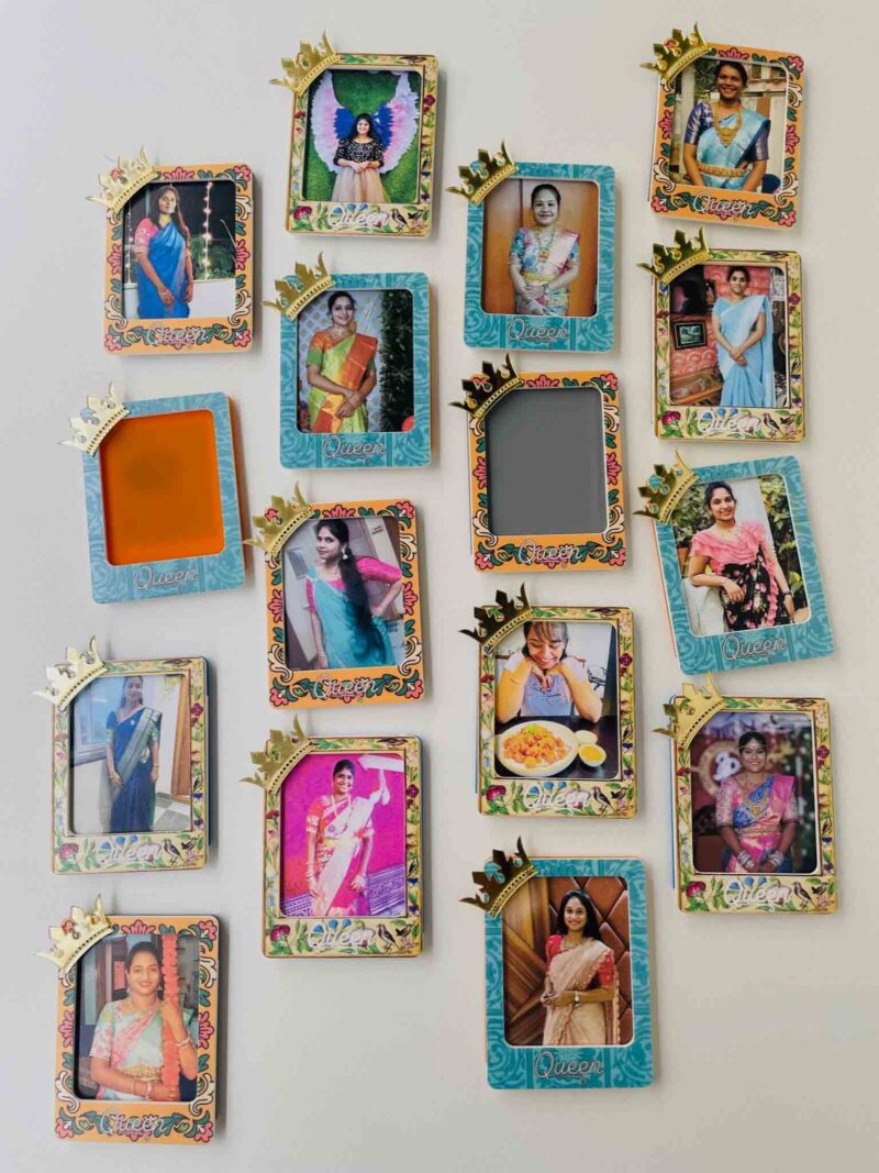 Pattern portrait photo magnets - Bubbly Decors