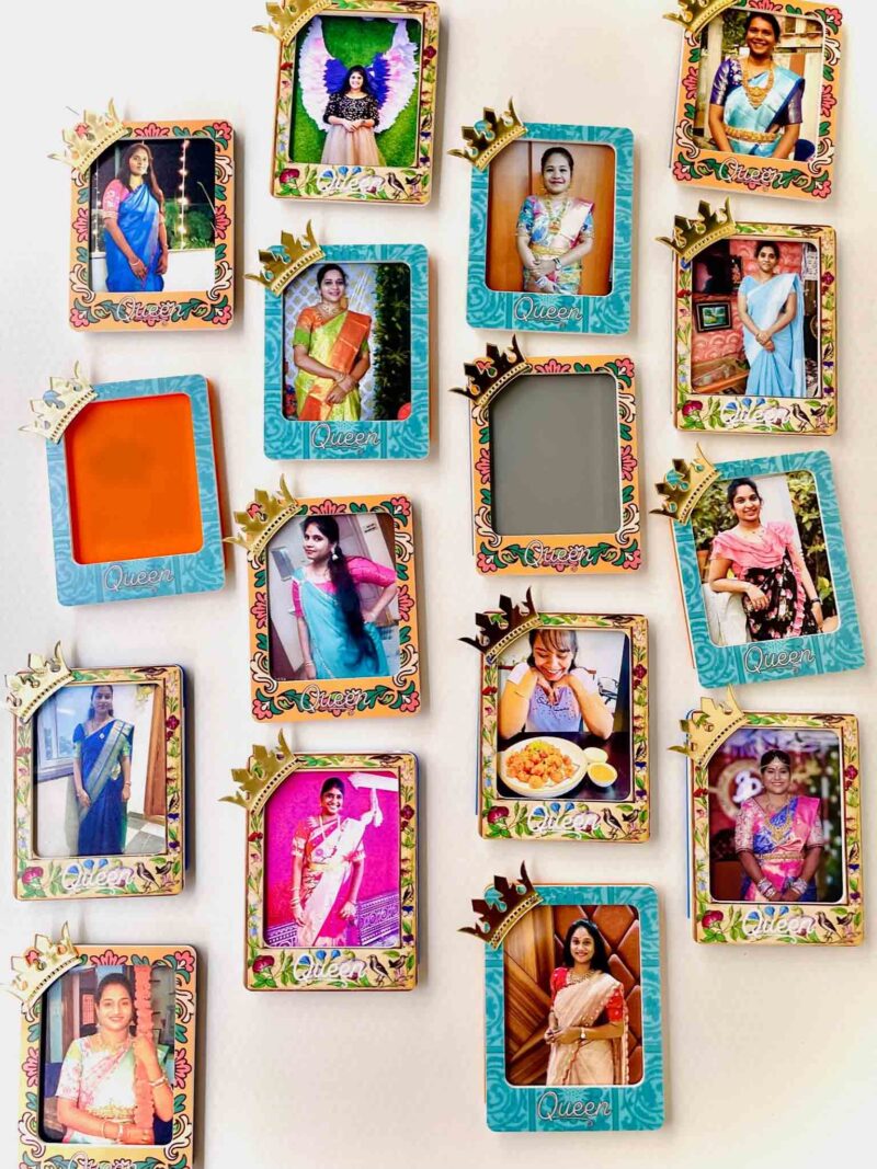 Pattern portrait photo magnets - Bubbly Decors