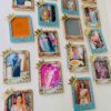 Pattern portrait photo magnets - Bubbly Decors