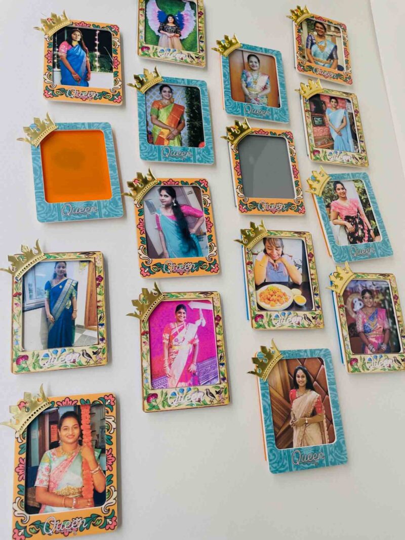 Pattern portrait photo magnets - Bubbly Decors