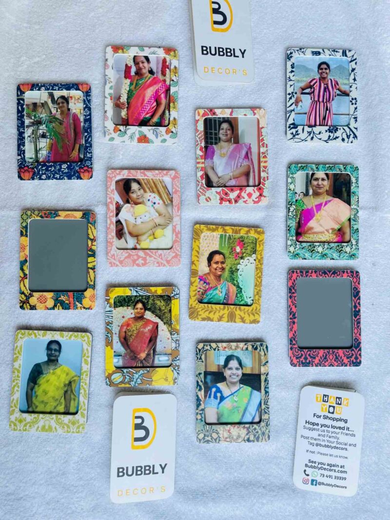 Pattern portrait photo magnets - Bubbly Decors