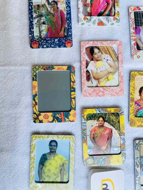 Pattern portrait photo magnets - Bubbly Decors