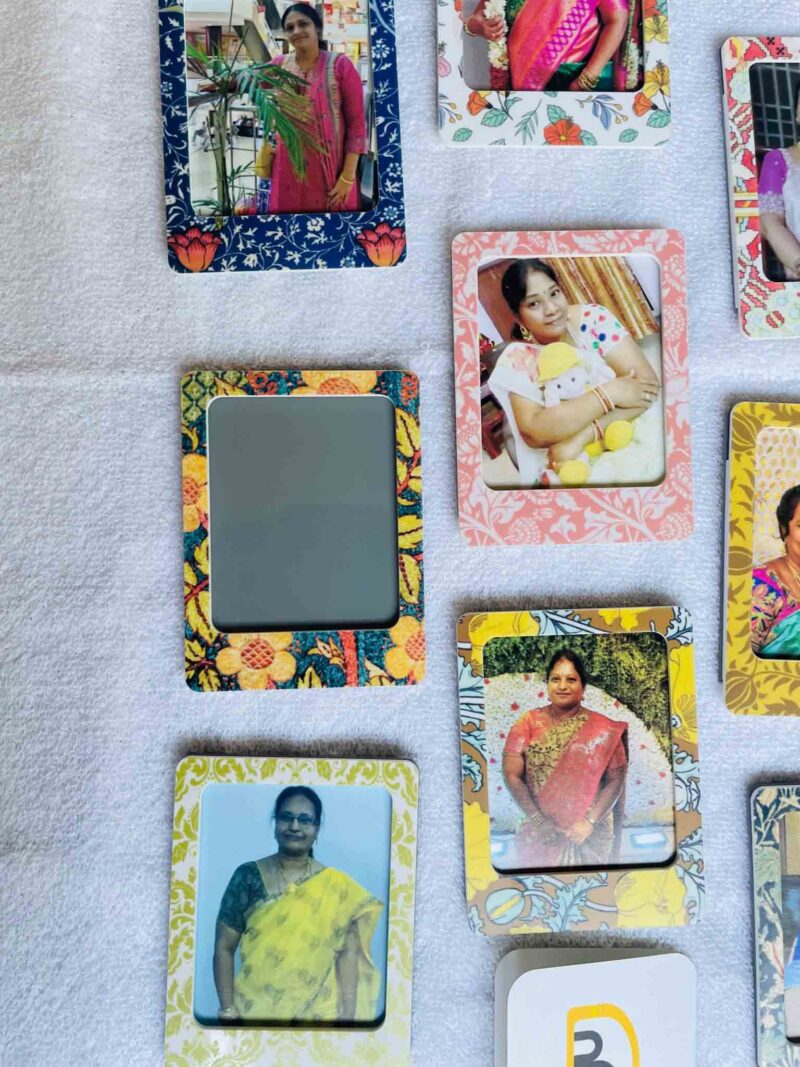 Pattern portrait photo magnets - Bubbly Decors