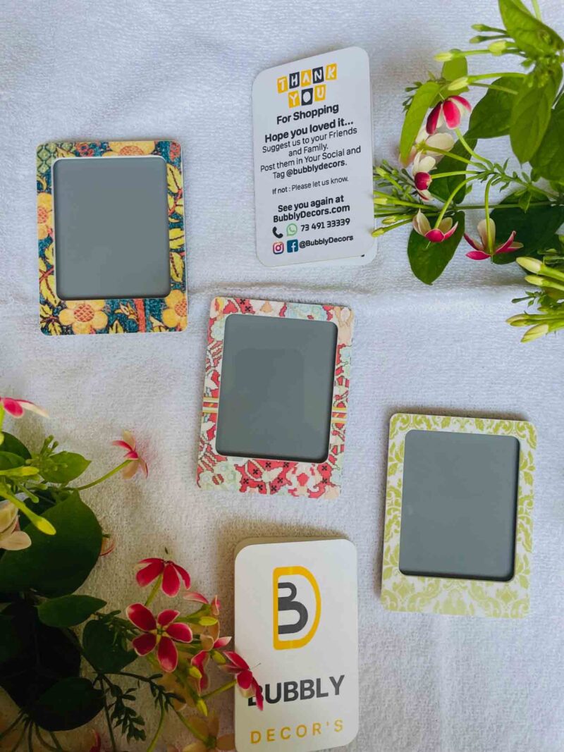 Pattern portrait photo magnets - Bubbly Decors