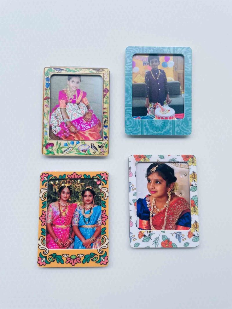 Pattern portrait photo magnets - Bubbly Decors