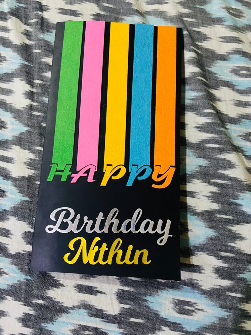 Birthday Greeting card customised - Bubbly Decors