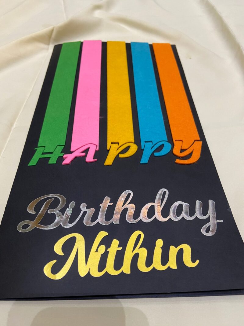 Birthday Greeting card customised - Bubbly Decors