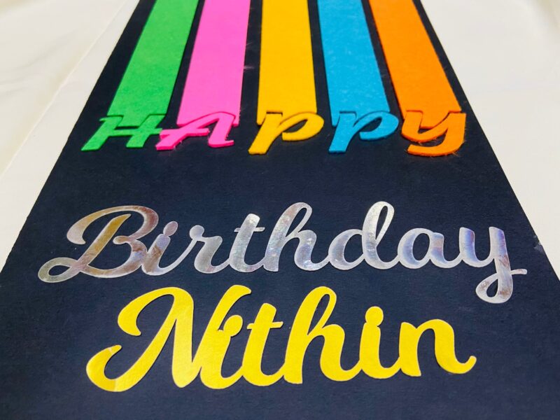Birthday Greeting card customised - Bubbly Decors