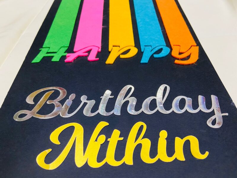Birthday Greeting card customised - Bubbly Decors
