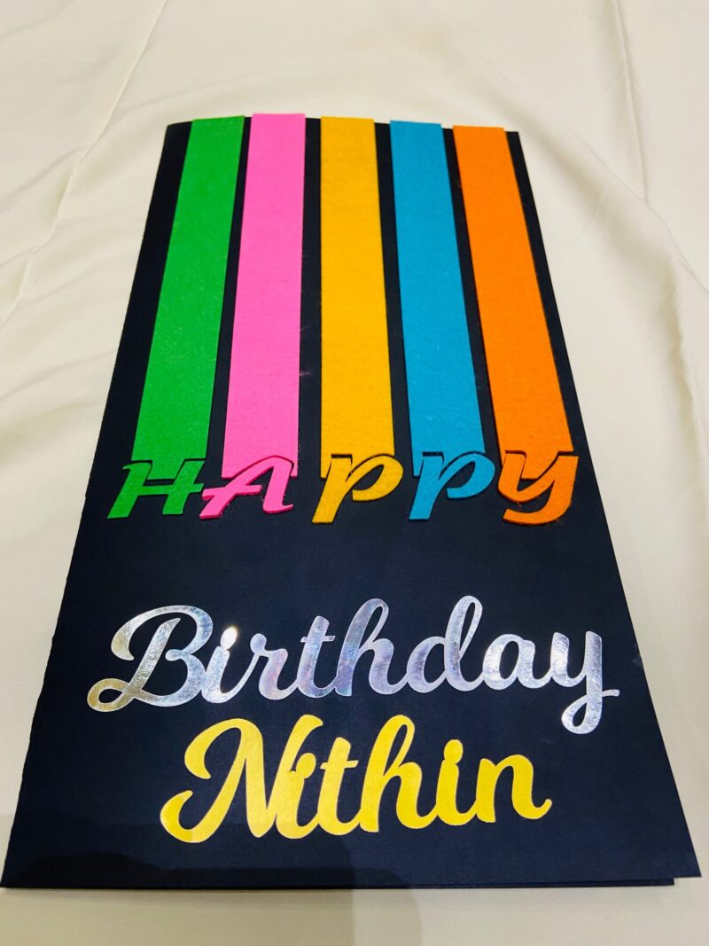 Birthday Greeting card customised - Bubbly Decors