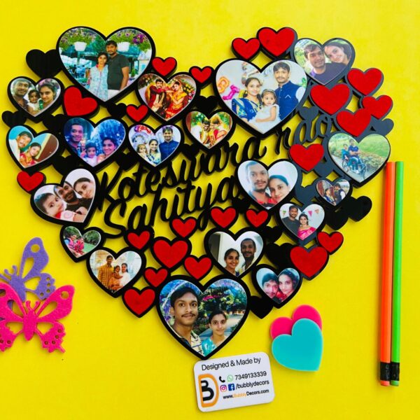 Heart collage Frame - Bubbly Decors