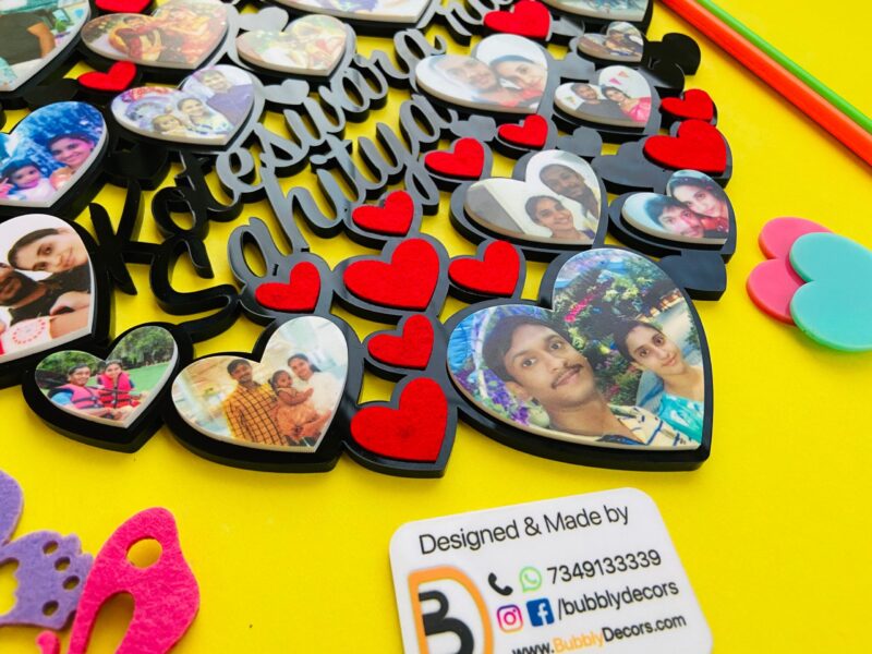 Heart collage Frame - Bubbly Decors
