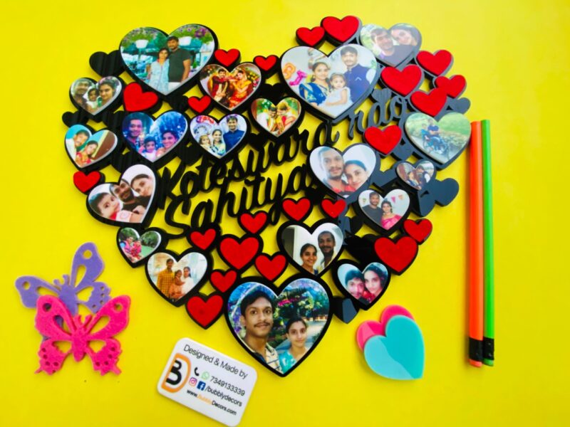 Heart collage Frame - Bubbly Decors