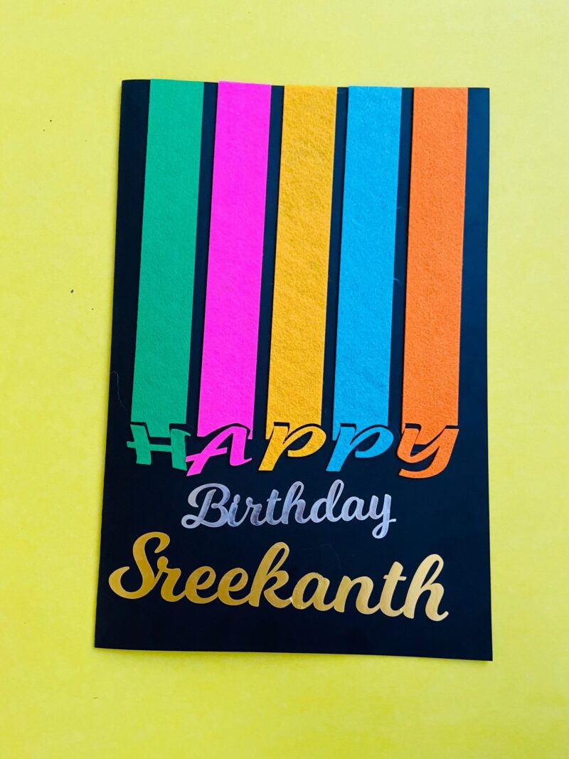 Birthday Greeting card customised - Bubbly Decors