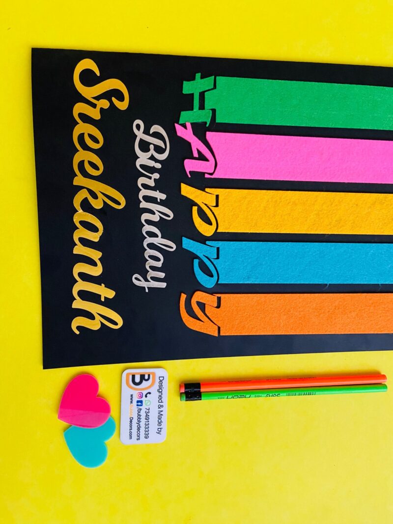 Birthday Greeting card customised - Bubbly Decors