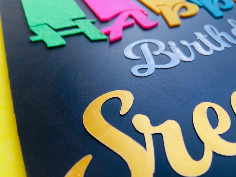 Birthday Greeting card customised - Bubbly Decors