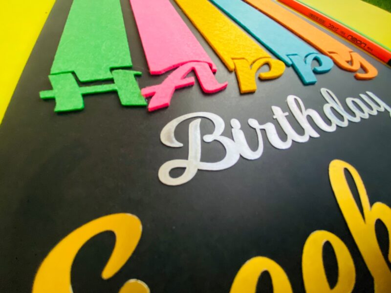 Birthday Greeting card customised - Bubbly Decors