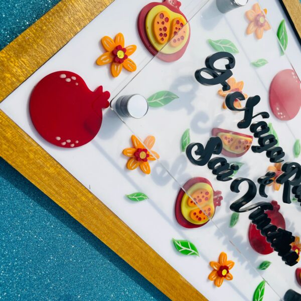 Name board pomegranate theme - Bubbly Decors
