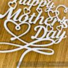 Mothers day cake topper white - Bubbly Decors