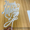 Mothers day cake topper white - Bubbly Decors