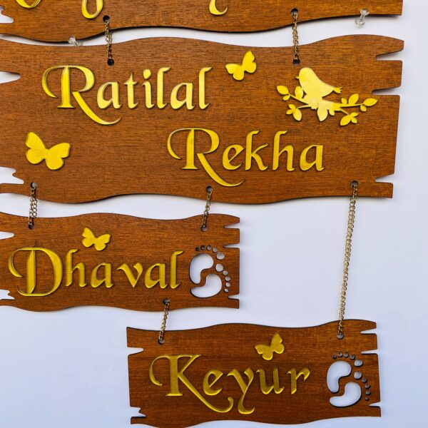lord venkateswara themed name board - Bubbly Decors
