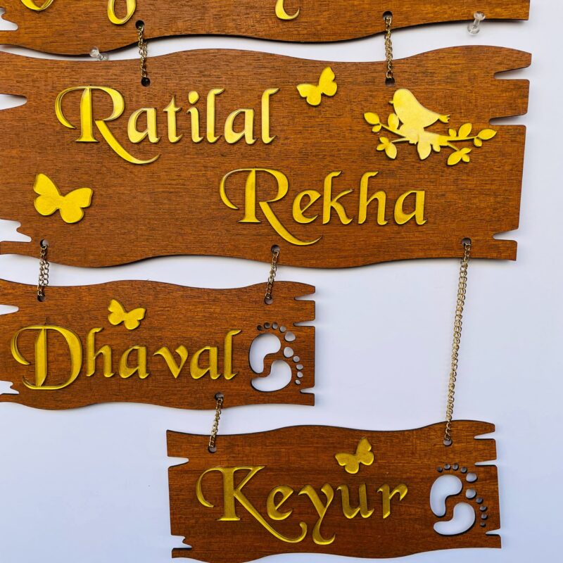 lord venkateswara themed name board - Bubbly Decors