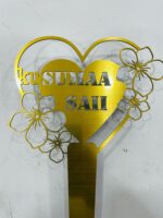 cake topper hearts theme - Bubbly Decors