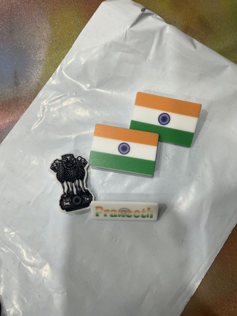 india flag badges set - Bubbly Decors