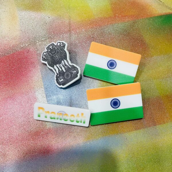 india flag badges set - Bubbly Decors