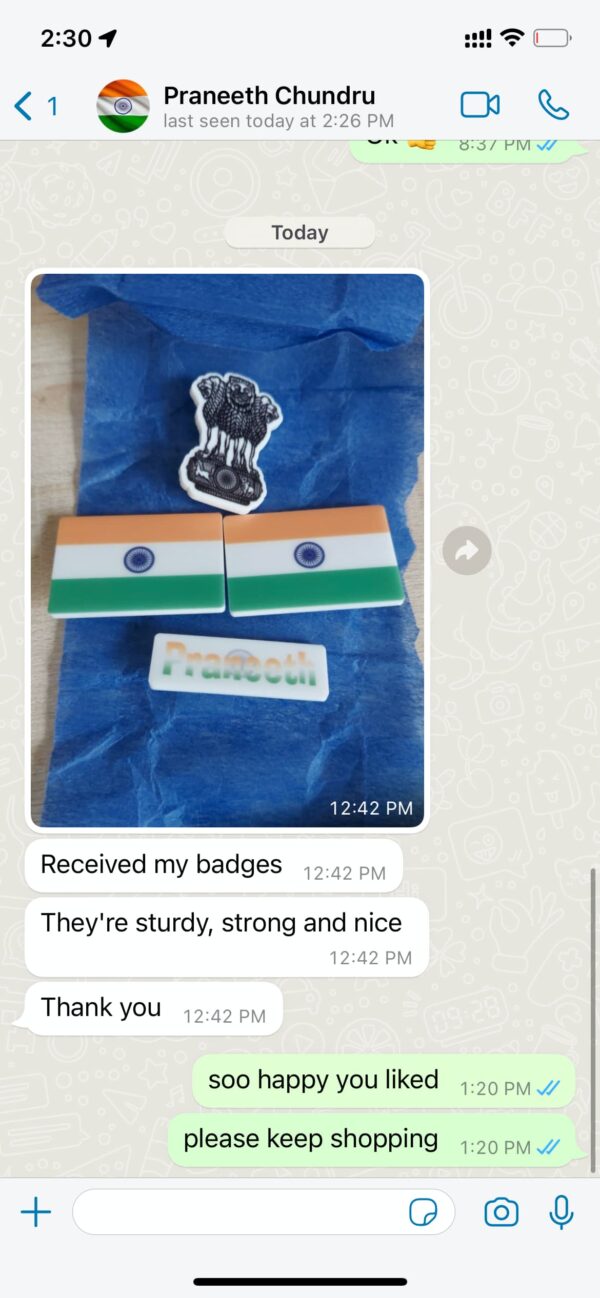 india flag badges set - Bubbly Decors
