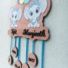baby details frame two elephants themed - Bubbly Decors