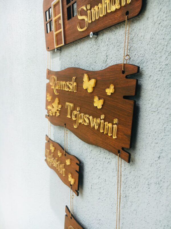 Name board 4 steps - Bubbly Decors