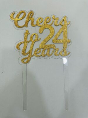 Cake topper with age - Bubbly Decors