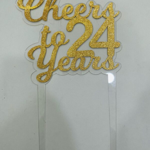 Cake topper with age - Bubbly Decors