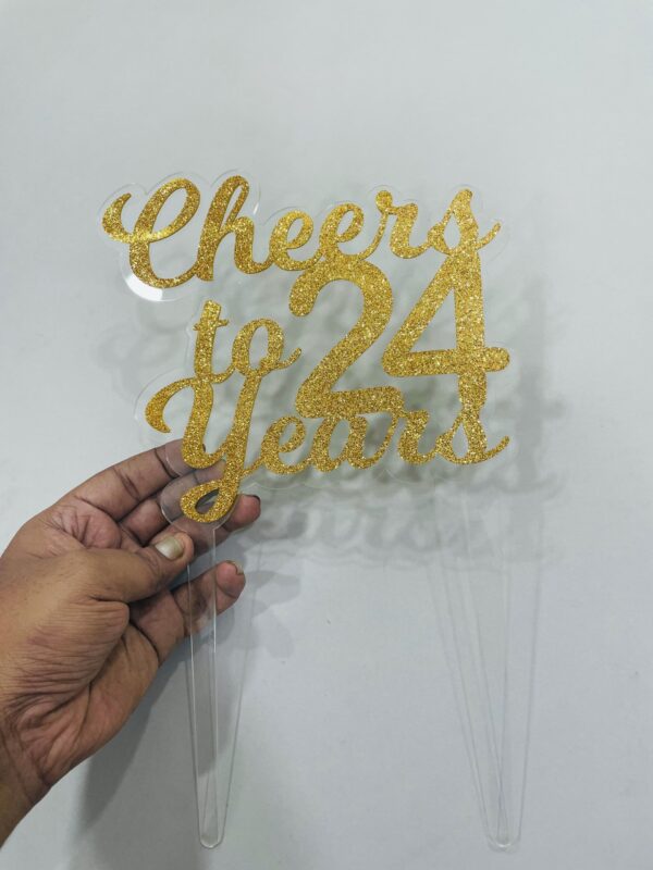 Cake topper with age - Bubbly Decors