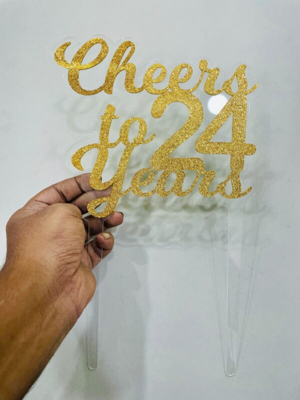 Cake topper with age - Bubbly Decors