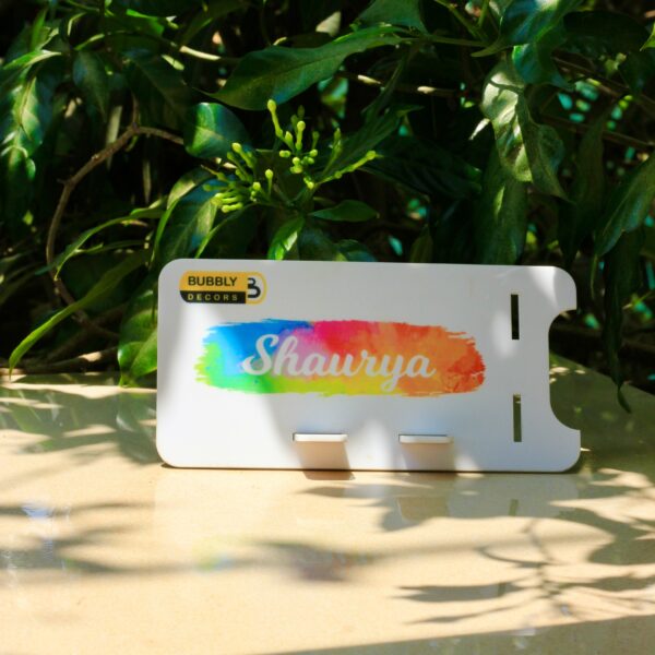 Mobile Stand with Name - Bubbly Decors