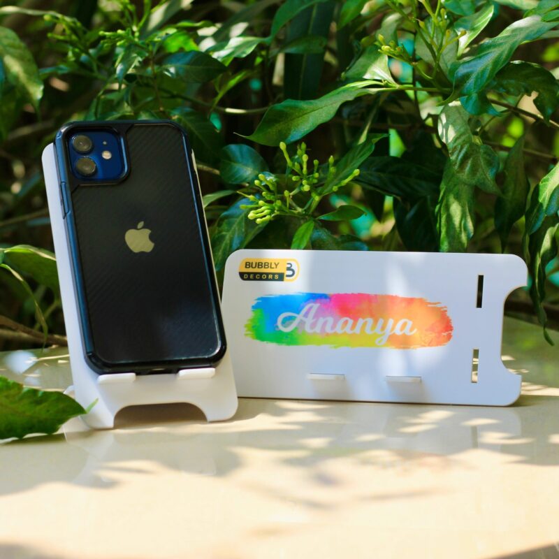 Mobile Stand with Name - Bubbly Decors