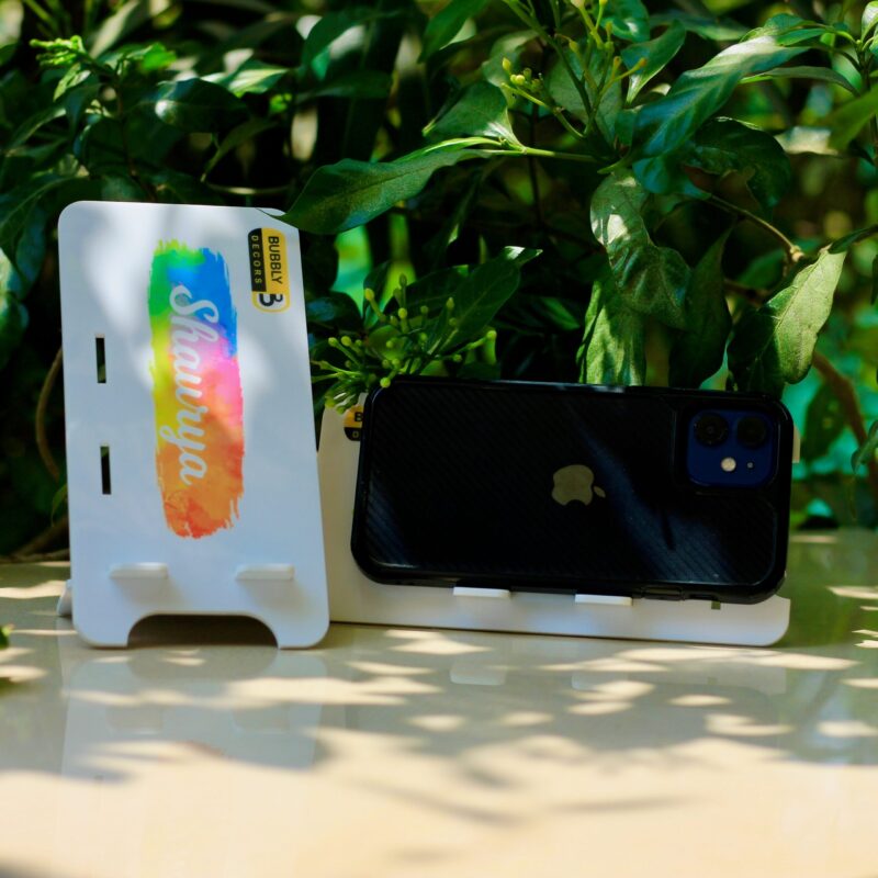 Mobile Stand with Name - Bubbly Decors