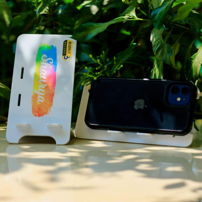 Mobile Stand with Name - Bubbly Decors