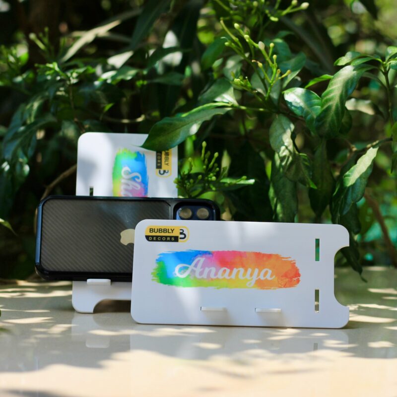 Mobile Stand with Name - Bubbly Decors