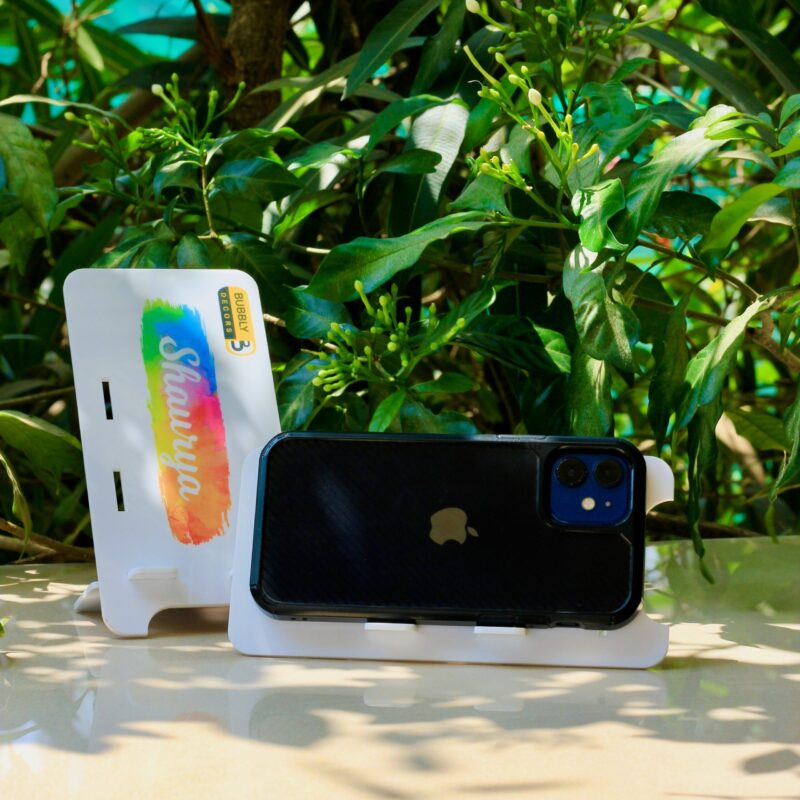 Mobile Stand with Name - Bubbly Decors