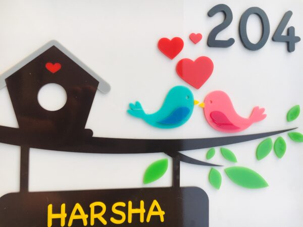 Name board Birds themed - Bubbly Decors