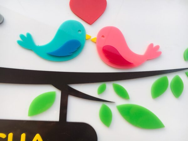 Name board Birds themed - Bubbly Decors