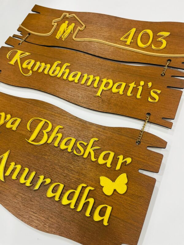 Name board custom made 3 step - Bubbly Decors