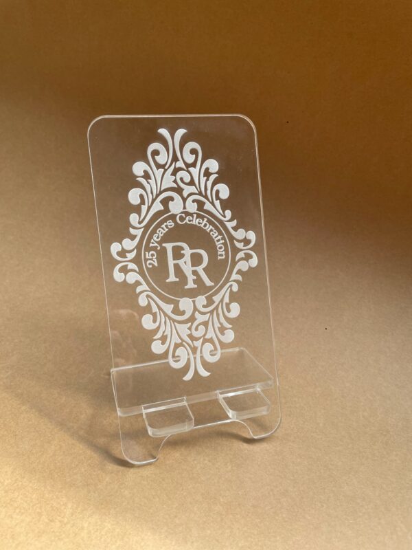 Mobile stand with mono logo - Bubbly Decors