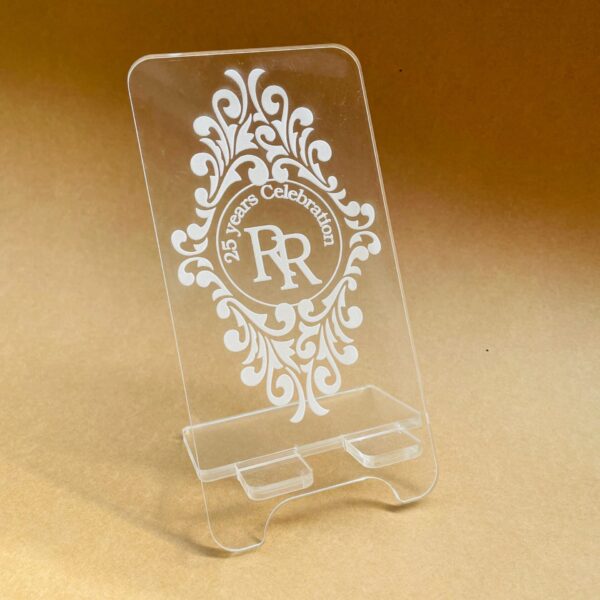 Mobile stand with mono logo - Bubbly Decors