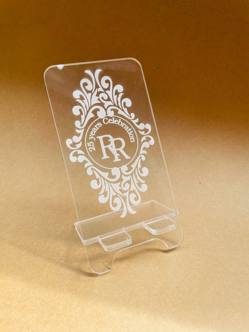 Mobile stand with mono logo - Bubbly Decors